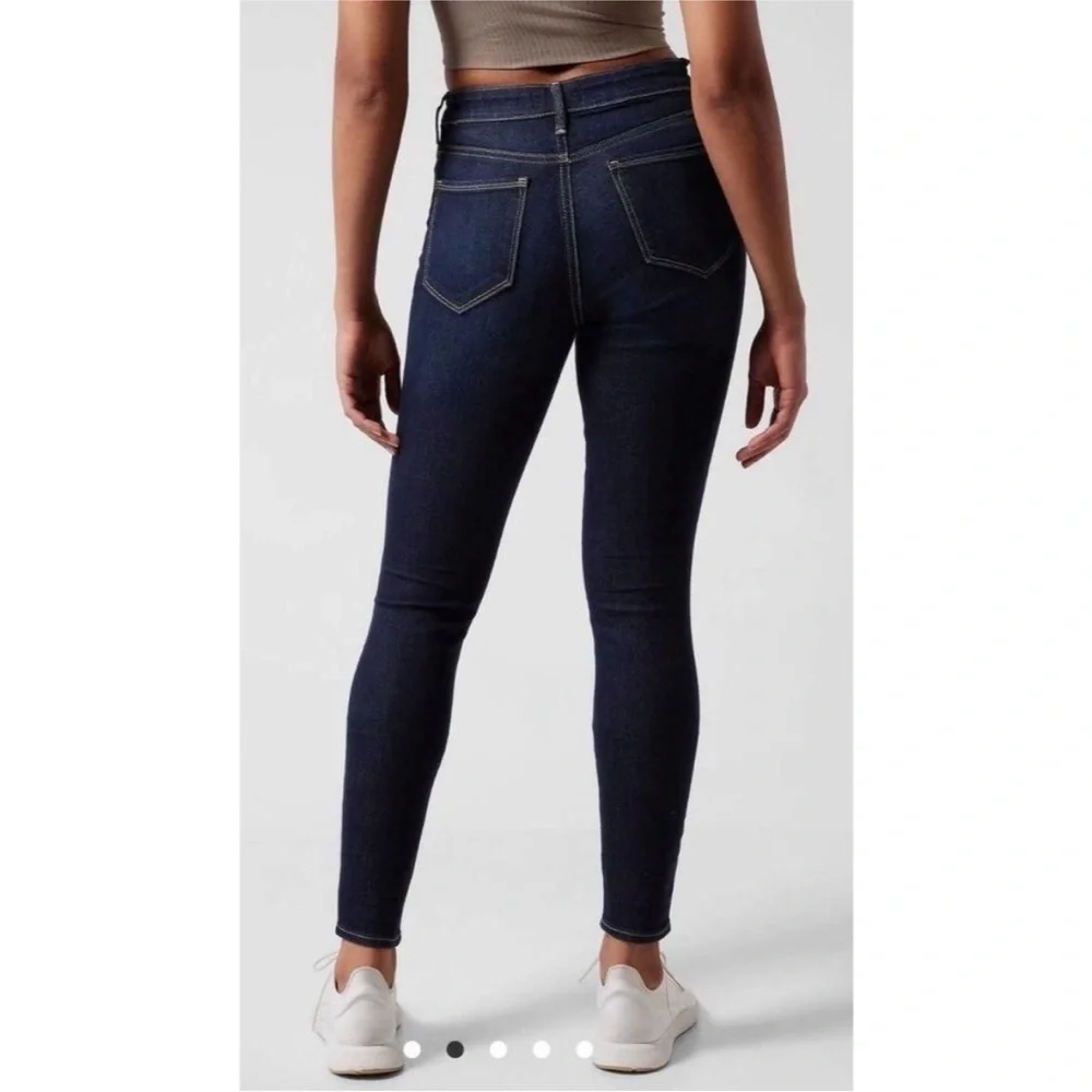 Athleta Sculptek Skinny Jeans Dark Blue Women’s Size 12‎ Petite